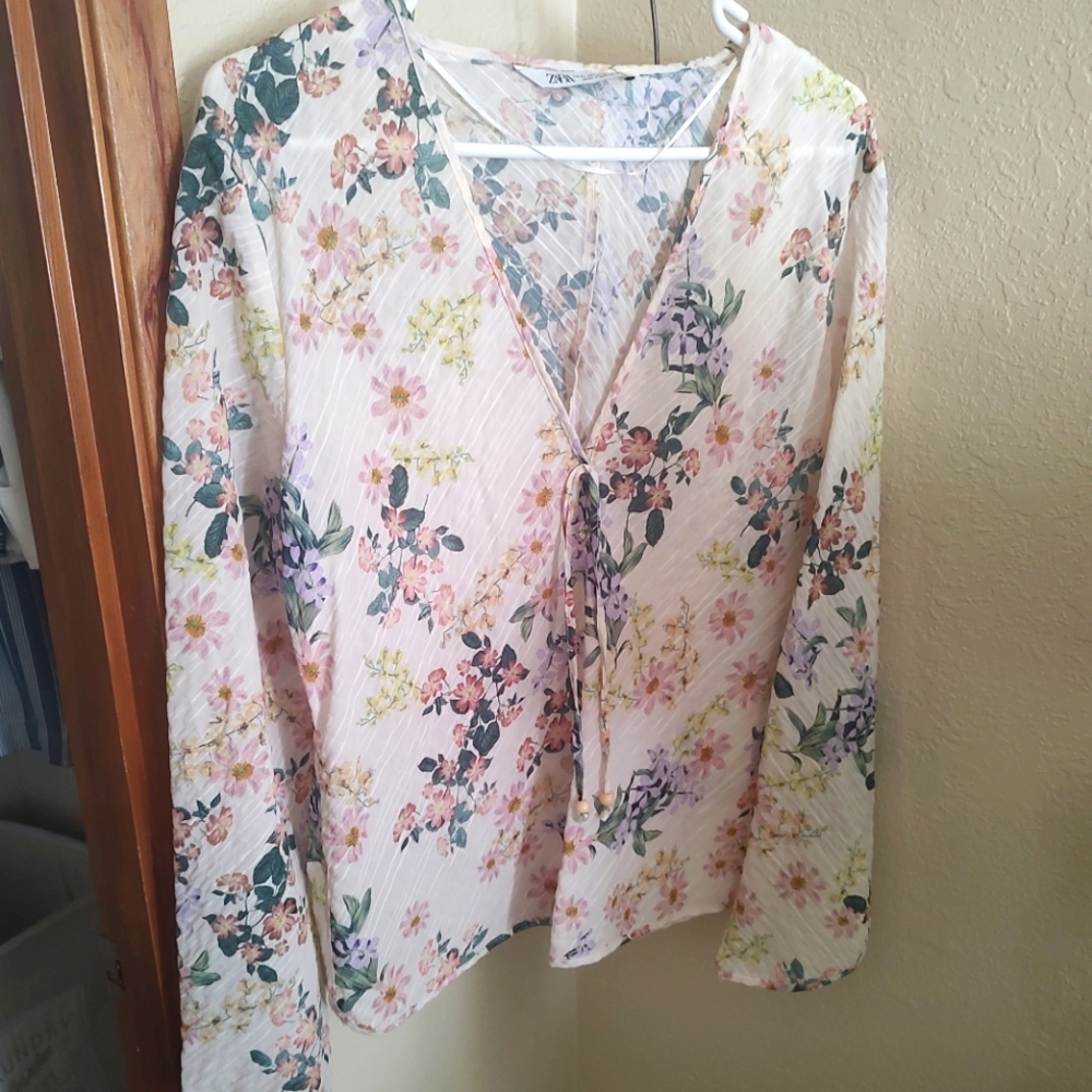 Zara shirt, multi flower